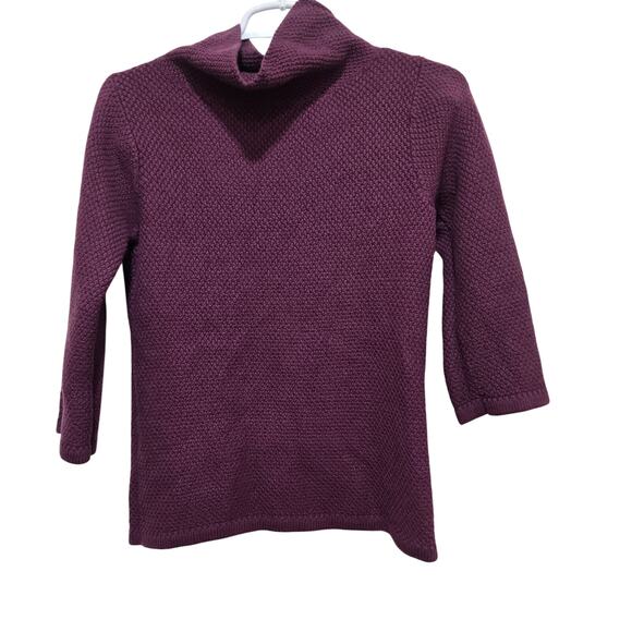 Boden Women’s Sweater Size 6 Wool Cotton Blend Purple Funnel Neck Knit - Picture 1 of 6